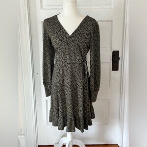 Kaileigh | Green Floral Long Sleeve Dress